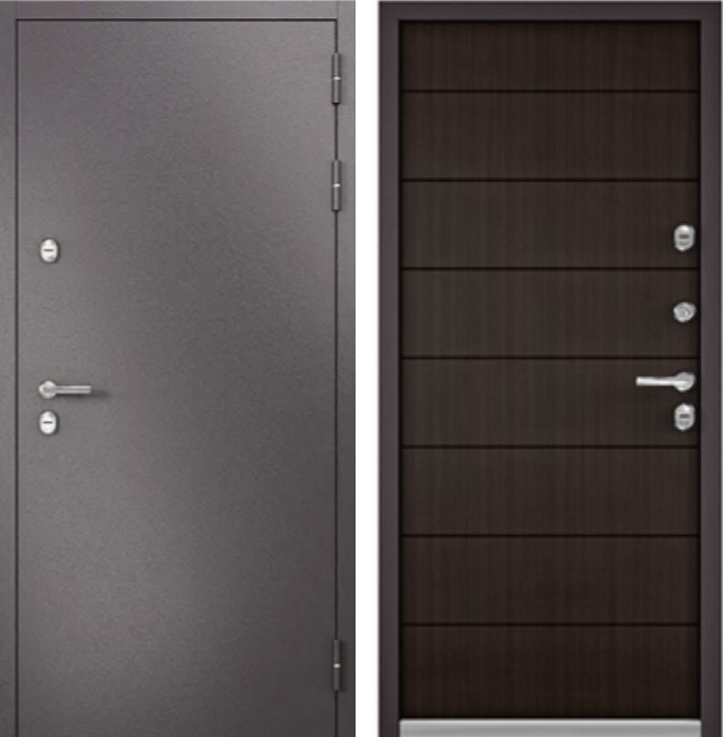 Фото Дверь Бульдорс TERMO STANDART MP БУКЛЕ шоколад/Шоколад ларче - 135 DIS006937