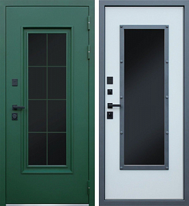 Товар Дверь Олимп с Окном и Английской Решеткой Терморазрыв 3К DIS007262